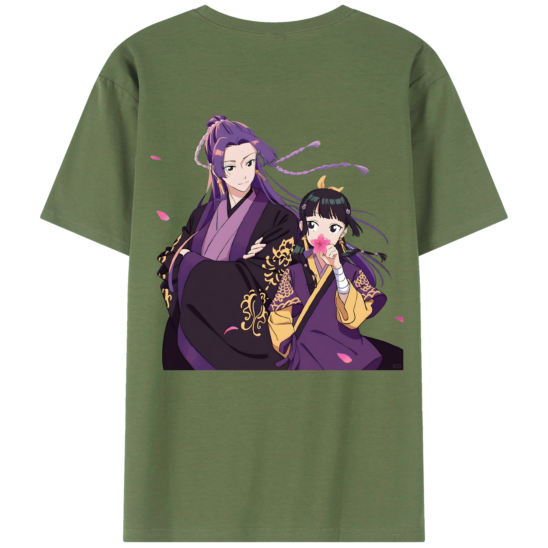（画像用） 薬屋のひとりごと The Apothecary Diaries 綿100％ メンズ半袖Tシャツ（バックプリント） 通気性